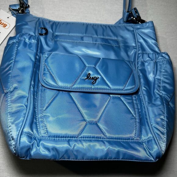 NWT Lug Toss Convertible Crossbody Bag in Coastal Blue, Pockets Galore - Picture 2 of 9
